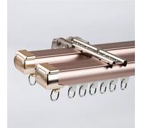 Rideau en aluminium robuste à double rail pour montage au plafond ou au mur, idéal pour chambre à coucher, salon, séparateur de fenêtre, décoration de chambre d'hôtel