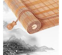 Rideau en Bambou,Store Enrouleur Bambou Naturel,Stores À Rouleaux Romains,Store Occultant en Bambou Exterieur pour fenêtre,pour Jardin,Balcon,Personnalisable-H-W170xH120cm/67x47in