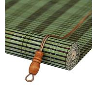 Rideau en Bambou Store Enrouleur Rétro Orange Bleu Vert, Store Pare-Soleil Terrasse Rideau Porte Bambou, Stores À Rouleaux Romains Personnalisable, pour Fenêtre Balcons Cuisines Décorations