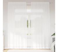 Rideau en Dentelle avec des rideaux Blanc Polyester Rideaux Modernes vidaXL vida