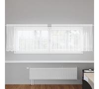 Rideau en Dentelle avec des rideaux Blanc Polyester Traitement fenêtre vidaXL vi