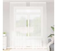 Rideau en Dentelle avec des rideaux Blanc Polyester Rideaux Modernes vidaXL vida