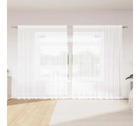 Rideau en Dentelle avec des rideaux Blanc Polyester Rideaux Modernes vidaXL vida