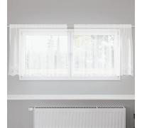 Rideau en Dentelle avec des rideaux Blanc Polyester Rideaux Modernes vidaXL vida