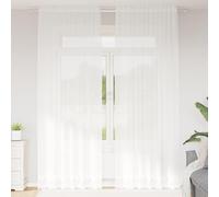 Rideau en Dentelle avec des rideaux Blanc Polyester Rideaux Modernes vidaXL vida