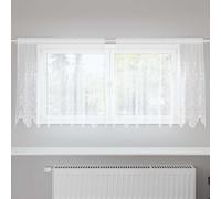 VIDAXL Voilage en dentelle motif floral blanc 240 x 400 cm avec rail S