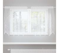 Rideau en Dentelle avec des rideaux Blanc Polyester Rideaux Modernes vidaXL vida