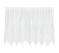 Rideau en dentelle floral - vidaXL - Blanc - 100x200 cm - Polyester - Filtrant la lumière - Panneaux de confidentialité