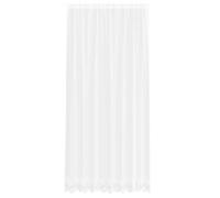 vidaXL Rideau en dentelle Blanc uni Polyester 280x200 cm Léger Lavable en machine à 40°C