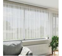 Vidaxl Rideaux Avec Des Rideaux Floral Blanc 750 X 160 Cm Polyester