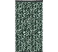 Rideau en duvet - 80 x 220 cm - Vert foncé chiné/Blanc - Protection contre les insectes et les regards indiscrets - Pour votre porte de balcon et de terrasse - Plusieurs couleurs