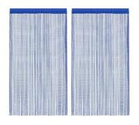 Rideau en fils 2 pcs 100 x 250 cm Bleu