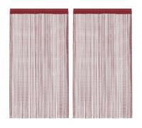 Rideau en fils 2 pcs 100 x 250 cm Bordeaux