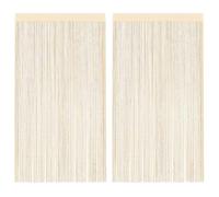 Rideau en Fils 2 pcs 100 x 250 cm Crème