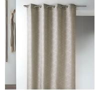 Rideau en Jacquard à Imprimés Design Beige 140x260 cm