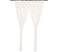 vidaXL Rideau en macramé 140x240 cm Coton Crème G
