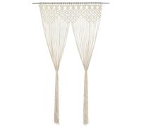 Rideau en Macramé 140x240 cm Coton Porte Fenêtre Séparateur de Pièce vidaXL