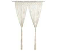 Rideau en Macramé 140x240 cm Coton Séparateur de Pièce Fenêtre Porte vidaXL