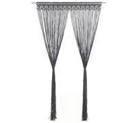 vidaXL Gordijn macramÃ© 140x240 cm katoen antraciet323993 Anthracite G