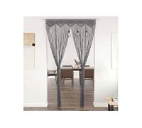 vidaXL Rideau en macramé Anthracite 140x240 cm Coton Anthracite