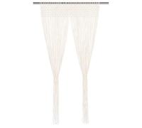 Rideau en macramé en coton 140 x 240 cm fait à la main avec cordon de serrage, brise-vue polyvalent et séparateur de pièce pour salon, chambre à coucher, cuisine, décoration moderne