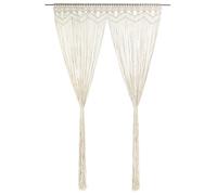 Rideau en Macramé Taupe Coton Séparateur de Pièce Plusieurs Couleurs vidaXL