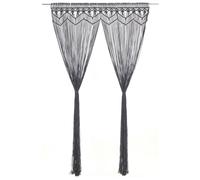 Rideau en Macramé Taupe Coton Séparateur de Pièce Plusieurs Couleurs vidaXL
