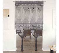 Rideau en Macramé Taupe Coton Séparateur de Pièce Plusieurs Couleurs vidaXL
