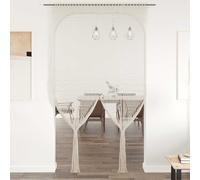 Rideau en Macramé Taupe Coton Séparateur de Pièce Plusieurs Couleurs vidaXL