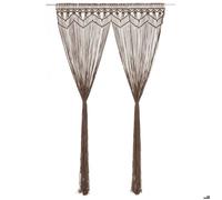 Rideau en macramé - vidaXL - 140x240 cm - Coton naturel - Lavable - Taupe