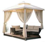 Rideau en maille de polyester avec passe-tringle pour extérieur, terrasse, pergola, tonnelle offrant ventilation et ombre partielle (300 cm, couleur vin étincelant)