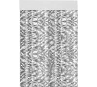 Rideau en peluche 120x220 Chiné gris clair - blanc