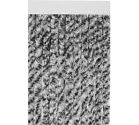 Rideau en peluche 120x220 Chiné noir - gris - blanc