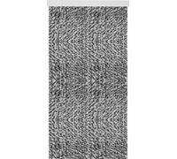 Rideau en peluche 80x200 cm Chiné noir - gris - blanc