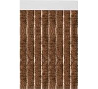 Rideau en peluche 80x200 cm rayures unies marron