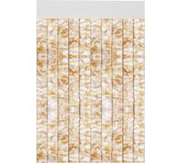 Rideau en peluche 80x220 cm beige chiné - blanc