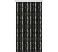 Rideau en peluche 80x220 cm rayures unies noir