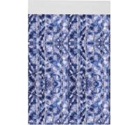 Rideau en peluche 90x200 Bleu chiné - blanc - argenté