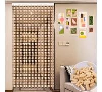 Rideau en perles de bambou fait à la main - Séparateur de pièce élégant et décoratif de porte, décoration de maison respectueuse de l'environnement pour portes et espaces