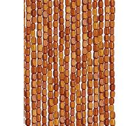 Rideau en perles de bambou naturel à 50 brins - Séparateur de porte pour fenêtres et couloirs - Taille personnalisée (50 x 200 cm) - Solution de décoration d'intérieur respectueuse de l'environnement