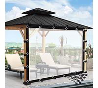 Rideau en plastique PVC imperméable pour une utilisation en extérieur Isolant Garage Camping Porche Séparateur (6 x 1 m) Durable Résistant aux intempéries Facile à installer