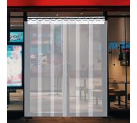 Rideau en PVC transparent de 17 mm d'épaisseur 75 x 200 cm pour porte de garage, entrepôt, grange, idéal pour le commerce électronique transfrontalier et une utilisation industrielle