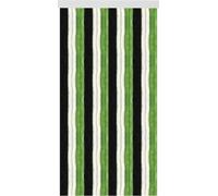Rideau en velours 80x220 cm Rayures unies noir - vert - blanc