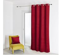 Rideau en velours feutré uni Rouge 135x260 cm