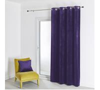 Rideau en velours feutré uni Violet 135x260 cm