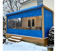 Rideau en vinyle imperméable haute performance transparent pour terrasse, zones de nettoyage industrielles et lavage de voiture (4,5 x 6 m) - Solution polyvalente