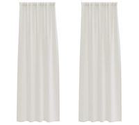 Rideau en voile crème - vidaXL - 245x140 cm - Polyester - Voilage durable - Habillage lumineux - Déco moderne