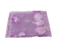 Rideau en Voile Panneau Fenêtre Motif de Tulipes Impression Florale Tulle Sheer Drapé Balcon Diviseurs Écran Floral Gland pour Chambre Salon Chambre Decor 100 * 200cm(Violet)