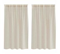 Rideau en voile - vidaXL - 2 pièces - 140x140 cm - Couleur sable - Polyester - Voilage durable - Habillage lumineux