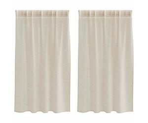 Rideau en voile - vidaXL - 2 pièces - 140x140 cm - Couleur sable - Polyester - Voilage durable - Habillage lumineux